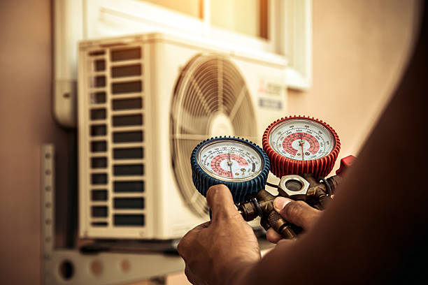 Professional Hvac technician working in Big Lake, TX